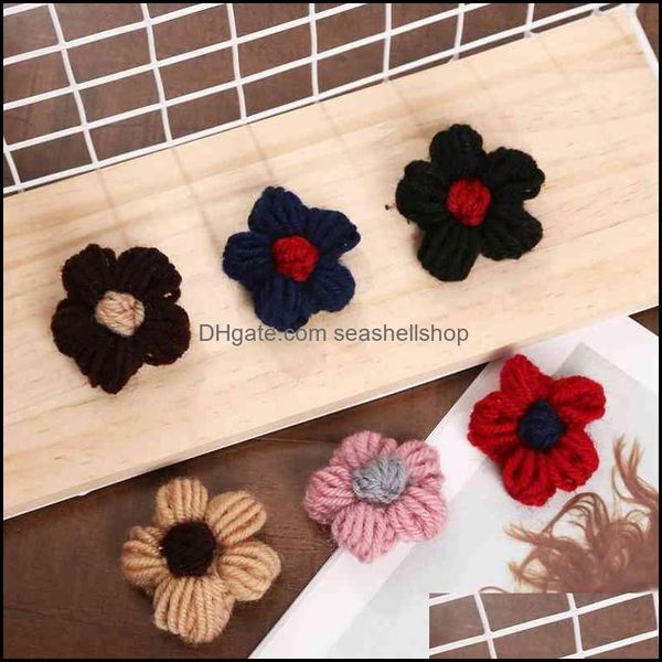 Broches de pinos de 3 peças de broche de flor de lã com pino artesanal entrega de moda feminina 2021 jóias dhseller2010 dh8xb