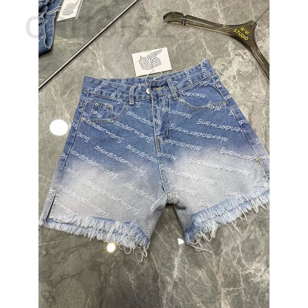 

casual dresses designer chaopai 22 early spring new king jacquard letter heavy industry gradient color washed high waist hip lifting denim s, Black;gray
