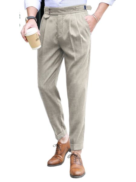 

men buckled detail suit pants n0ai#, Black