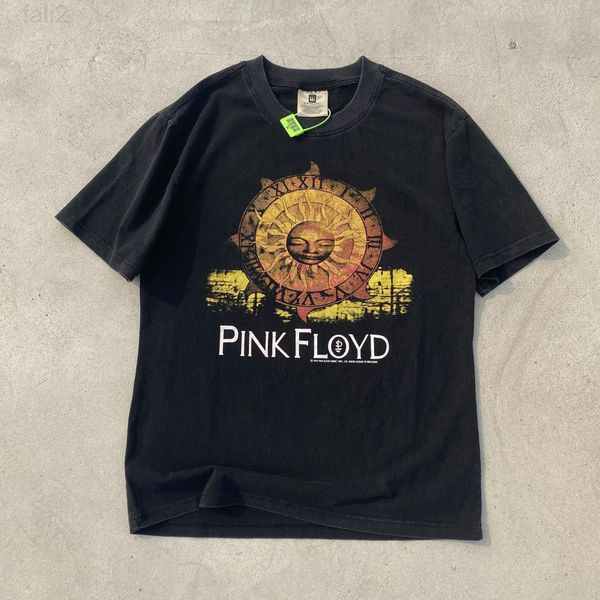

men's t-shirts designer vintage washed and used sun god print bibb same short sleeve t-shirt high street fashion br men's women&#0, White;black