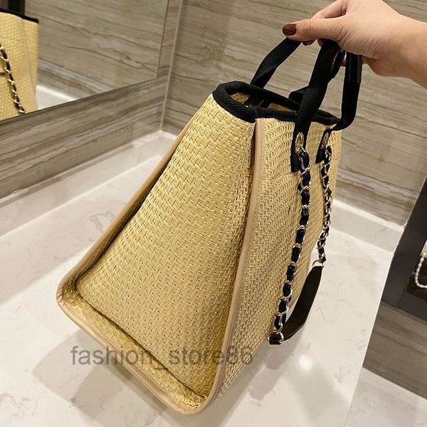 

shopping bag temperament shoulder capacity beach crocheted traval large 38x28cm deauville c n4wx
