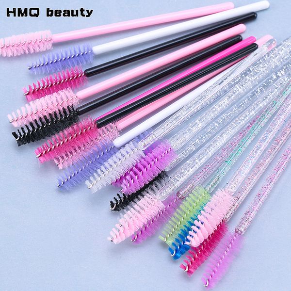 

eyelash extension disposable eyebrow brush mascara wand applicator spoolers eye lashes cosmetic brushes set makeup tools 220524, Silver