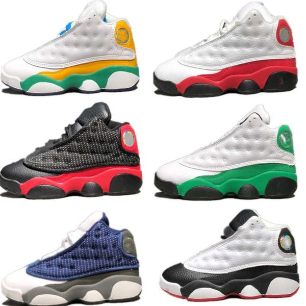 

jumpman 13 xiii low basketball shoes kid toddlers sneakers white retro flint ps blue grey he got game playground preschool bred youth sneake