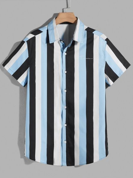 

men striped print shirt g4fl#, White;black