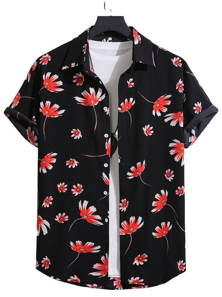

men random floral print shirt without tee f9ai#, White;black