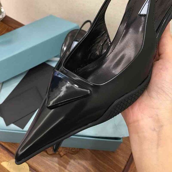 

dress shoes early spring p cat heel sandals high s satin triangle, Black