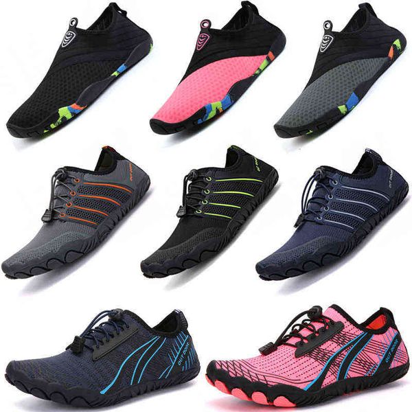 

river tracing and wading couples female snorkeling five finger shoes mountaineering sports diving beach fitness swimming fishing, Black