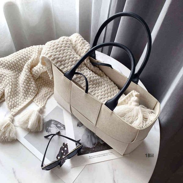 

designer 5upw designer tote handbags bottegas venetasss le bag arco portable womens large capacity advanced sense woven child mother commute