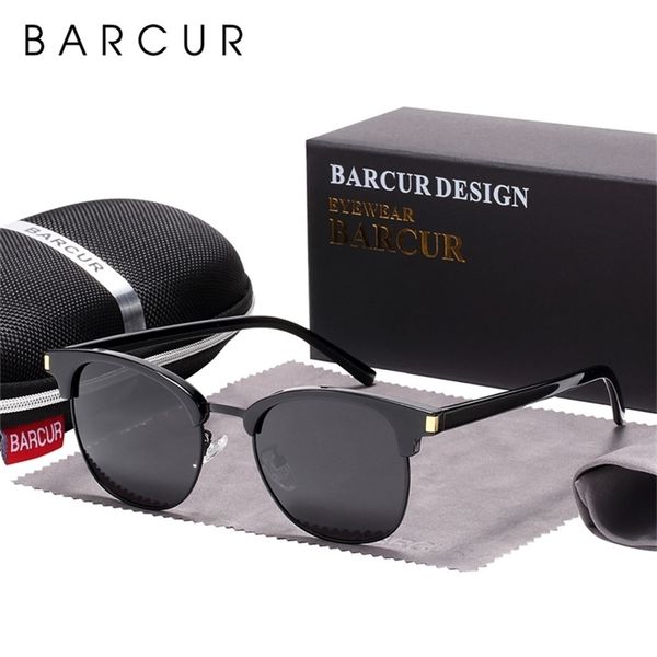 

barcur women sun glasses men sunglasses polarized shades female lunette dseil femme 220514, White;black
