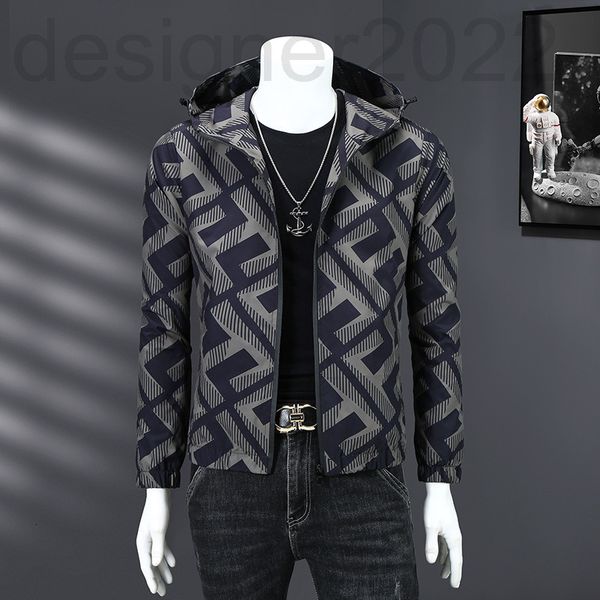 

men's jackets designer spring and autumn spirit guy hooded men's net infrared jacket ins slim fashion brand bux9, Black;brown