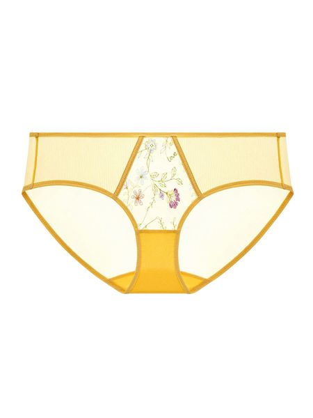 

luvlette enchanted garden floral-embroidered sheer hipster r0nq#, Black;red