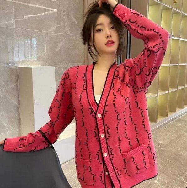 

2022 autumn new women's sweaters cardigan fashion long sleeve knitwear women casual designer sweaters s-xl, White;black