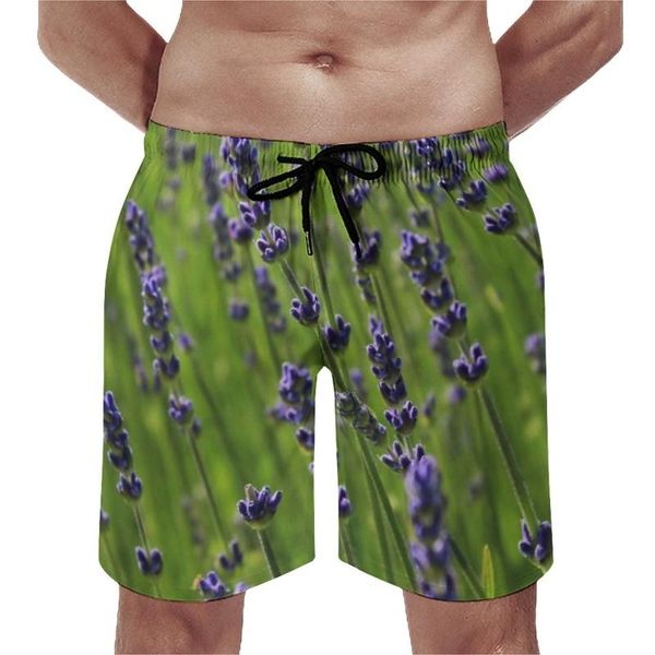 Pantaloncini da uomo Lavender Dreams Board Blooming Floral Print Pantaloni corti da spiaggia classici Costumi da uomo Plus Size Costume da bagno Idea regaloMen'