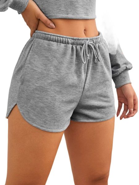 

drawstring waist dolphin shorts g7ng#, White;black