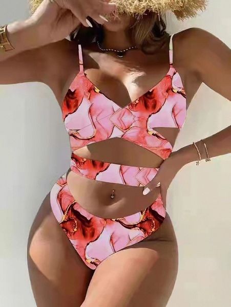 

marble print wrap bikini swimsuit t4ik#, White;black