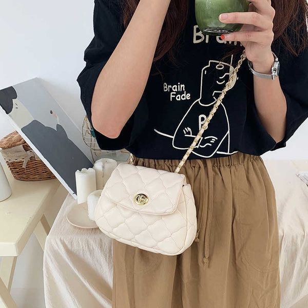 

2022 spring korean version of new lingge chain cloud bag fashion ins leisure and versatile one shoulder diagonal span small bag women