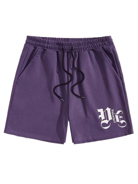 

romwe guys letter graphic shorts x3dy#, White;black
