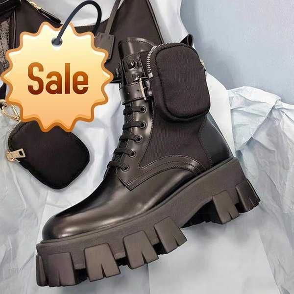 

2021 designer women boots love arrow martin flamingo laureate 100% leather brand desert boot with strap luxury non-slip winter shoe rois, Black