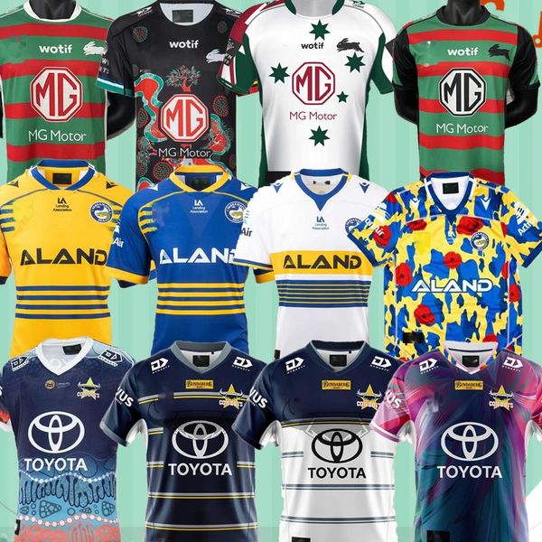 

2022 2023 cowboy new south sydney rabbitohs anzac indigenous rugby jerseys 22 23 eels australia nrl league classic retro jersey, Black;gray