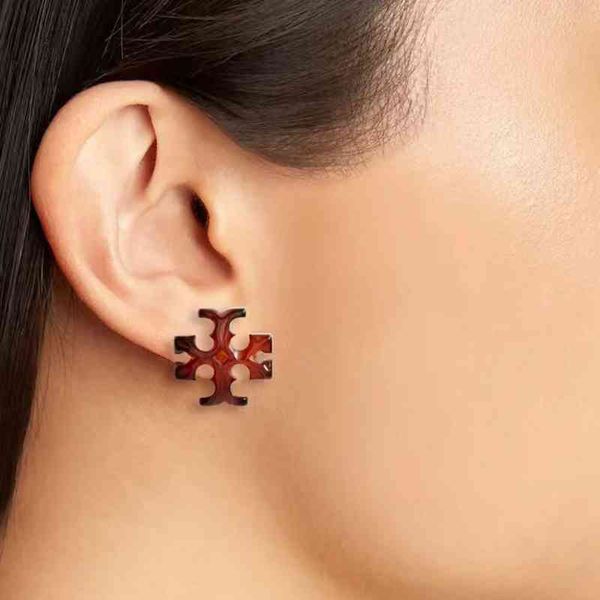 

2023 designer new fashion jewelry east gate independent packaging solid color temperament women's resin synthetic, Golden