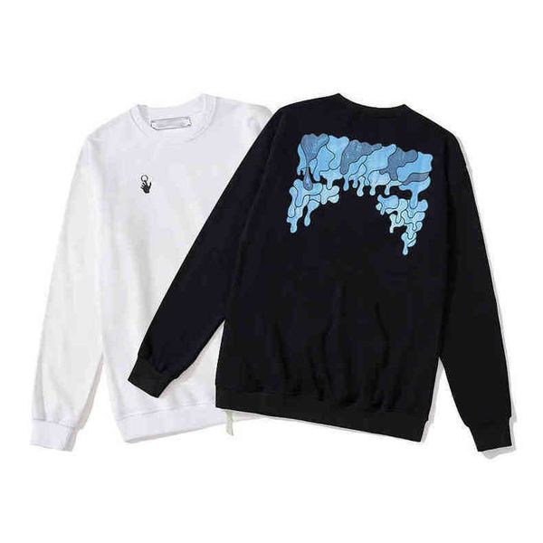 

fashion white mens sweatshirts designer classic hoodies luxury pullover hip hop oil paint back arrow x men women hooded casual hoodie jacke, Black