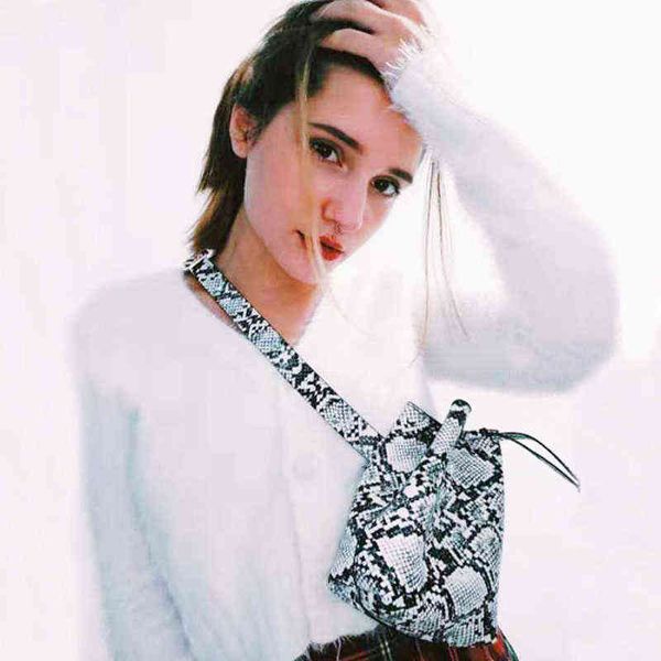 

waist bags for women 2019 fanny pack bucket belt bag serpentine alligator leather women shoulder bags bolsa feminina 220531