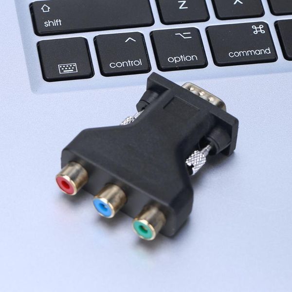 VGA-Stecker auf 3 Cinch-Buchse, Konverter-Adapter, Splitter-Draht-Anschluss, D-Sub, 15-poliger VGA-auf-3-Cinch-Konverter-Adapter