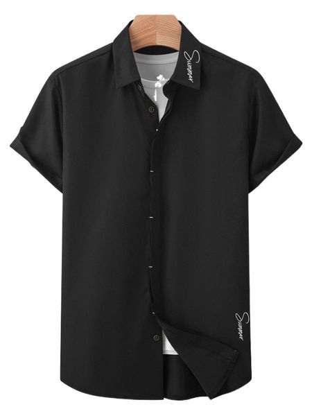 

men letter graphic shirt without tee h072#, White;black