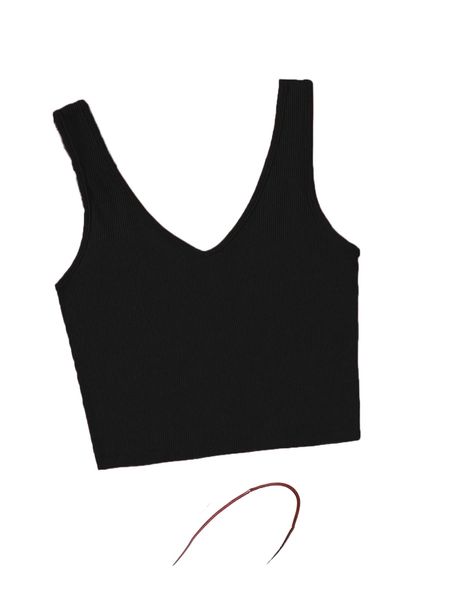 

solid rib knit tank i7k7#, White
