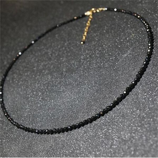 Marca semplice perline nere collana corta gioielli femminili donne collane girocollo bijoux femme collana da donna 2022 GC960