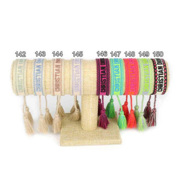 

luxury fashion brand embroidery bracelets classic women men bangles friendship charm bangle woven adjustable tassel vintage couple braided j, Golden;silver