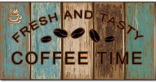 

original retro design fresh and tasty wood signs wall art|natural wooden board print poster wall decoration for cafe/kitchen/coffee