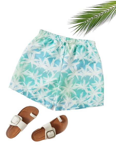 

men random tropical print shorts u4c0#, White;black
