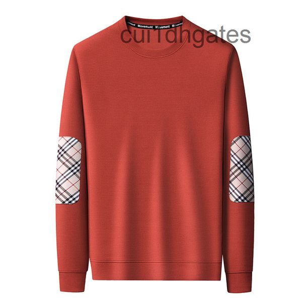 

2022 designer b br coats and hoodie waffle long sleeved men's 2022 spring new youth korean round neck pullover with cloth plaid sweater, Black
