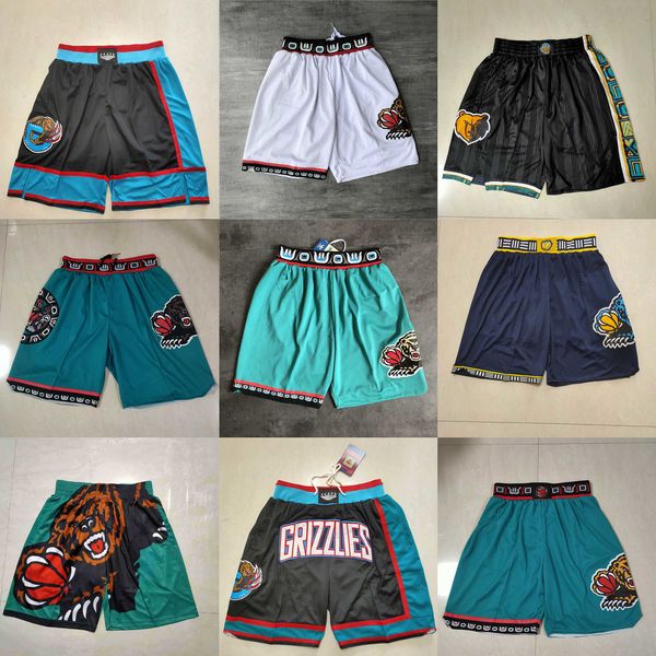 

memphis''grizzlies''men throwback basketball shorts pocket, Black