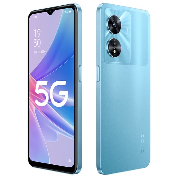 Original Oppo A97 5G Celular 12GB RAM 256GB ROM MTK Dimensity 810 Android 6.56 polegadas 90Hz Tela Cheia 48.0MP 5000mAh Face ID Impressão Digital Celular Inteligente