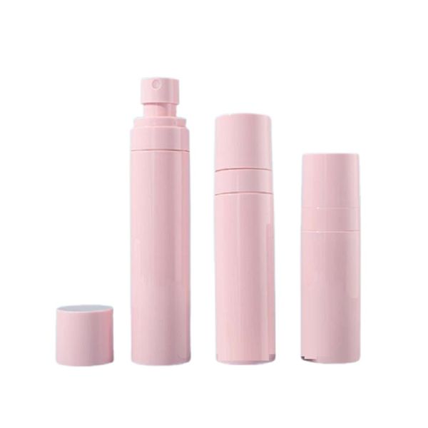 60ml 80ml 100ml de rosa PET PET PLÁSTICA Garrafa recarregável PP Lotion White Atomizer Pacotes cosméticos Botão de perfume vazio