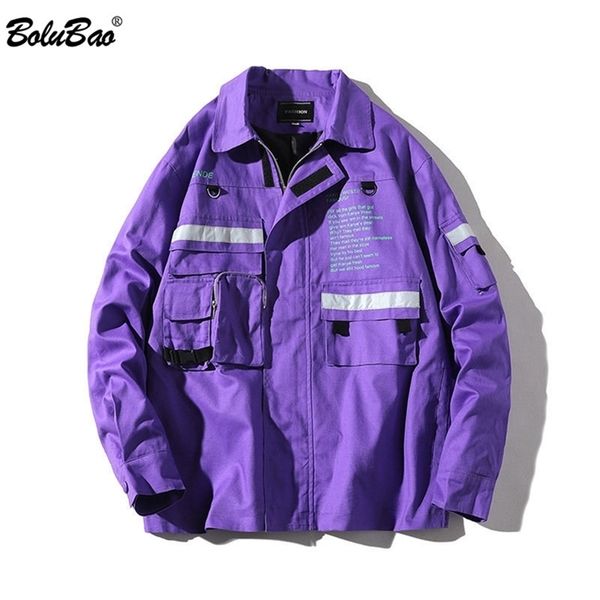 

bolubao fashion brand jacket men spring autumn men's solid color outerwear coats male hip hop jackets coat lj201013, Black;brown