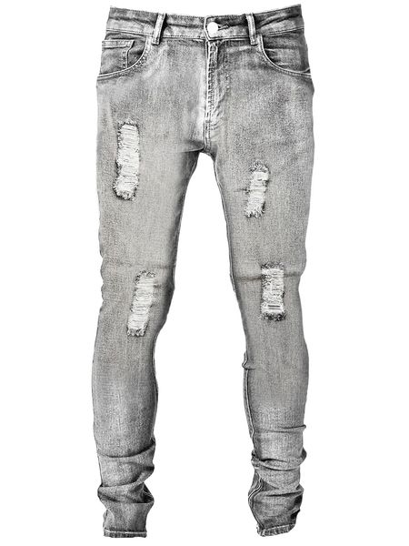 

romwe guys ripped skinny jeans r83a#, Blue