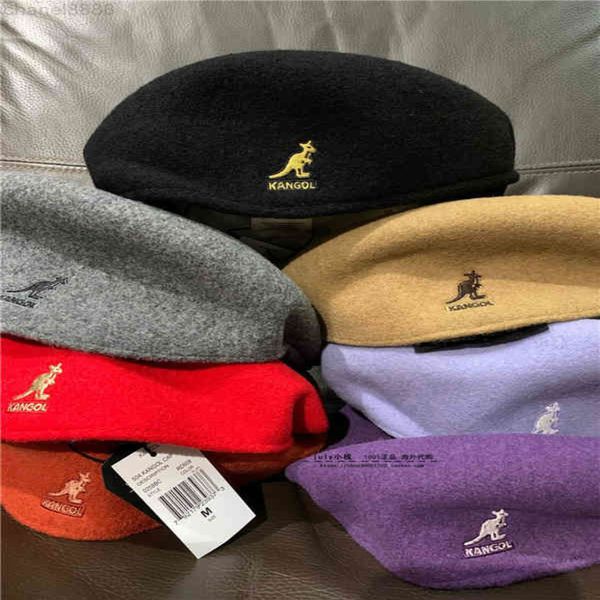 

kangol 504 cap kangaroo wool beret, Blue;gray