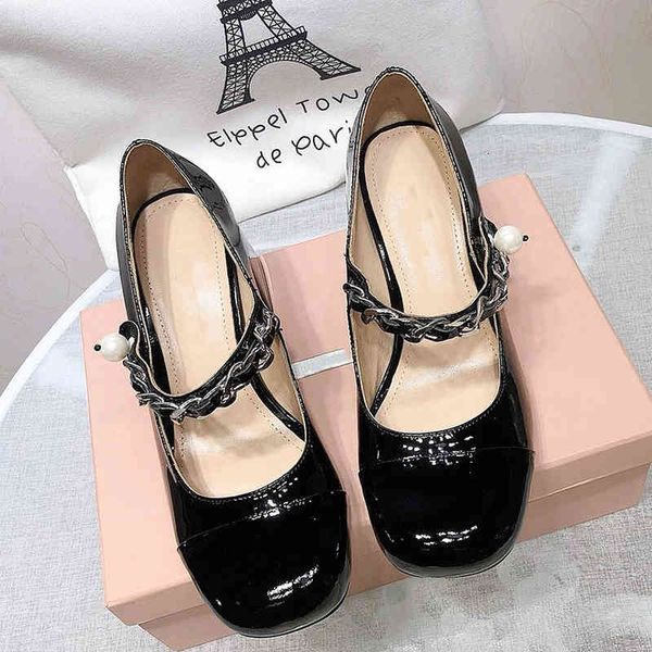 

high boots women's heels simple and elegant retro t-dress fashion banquet wedding round head autumn winter series, Black