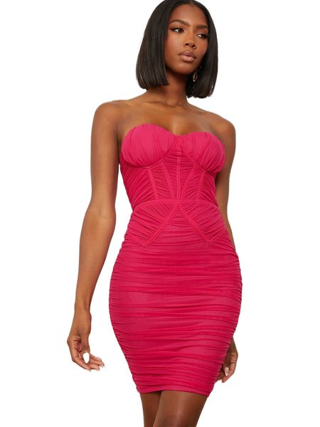 

ruched seam front bodycon dress r66c#, Black;gray