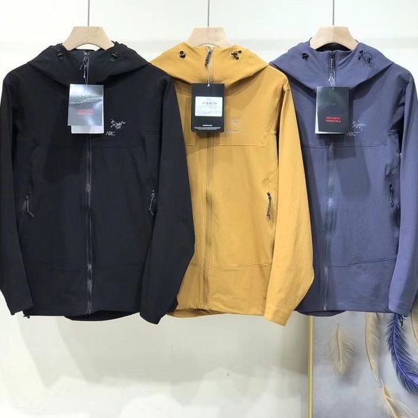 

high version men's and women's jackets outdoor sweatshirts arc22 lightweight woven waterproof breathable windproof sports hoodie, Black;brown