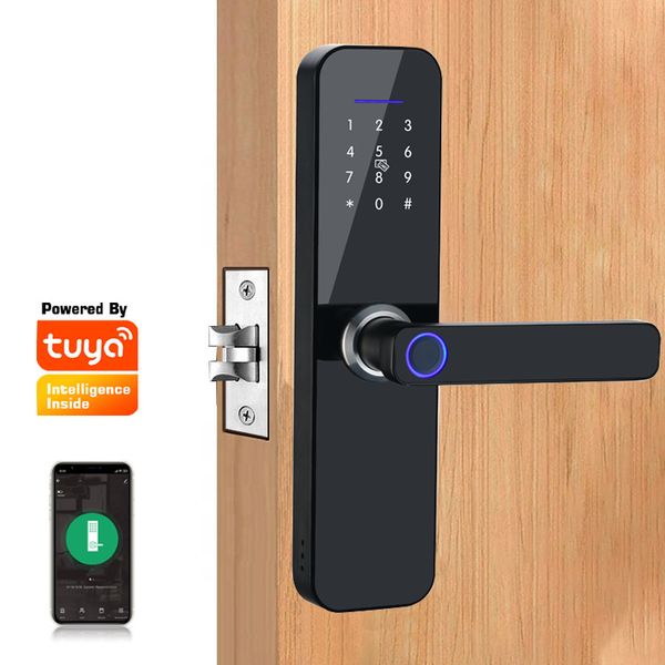 

waterproof tuya biometric fingerprint lock home security intelligent smart lock with wifi app