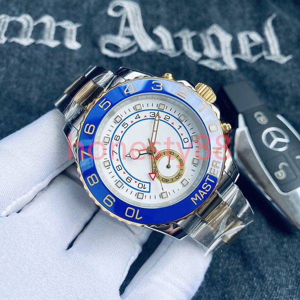 

mens watch ceramic bezel yacht 40mm automatic movement mechanical men stainless 904l steel watches master wristwatches luminous montre de lu, Slivery;brown