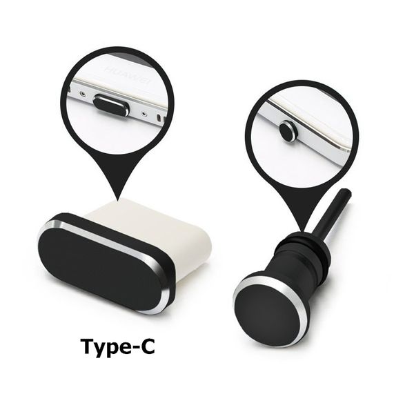 Gadget anti-polvere per telefono Porta di ricarica per telefono di tipo C Jack per auricolari da 3,5 mm Spina antipolvere USB per scheda SIM per Samsung S10 S9 S8 Nota 8 9 Huawei P10 P20 P30 Pro