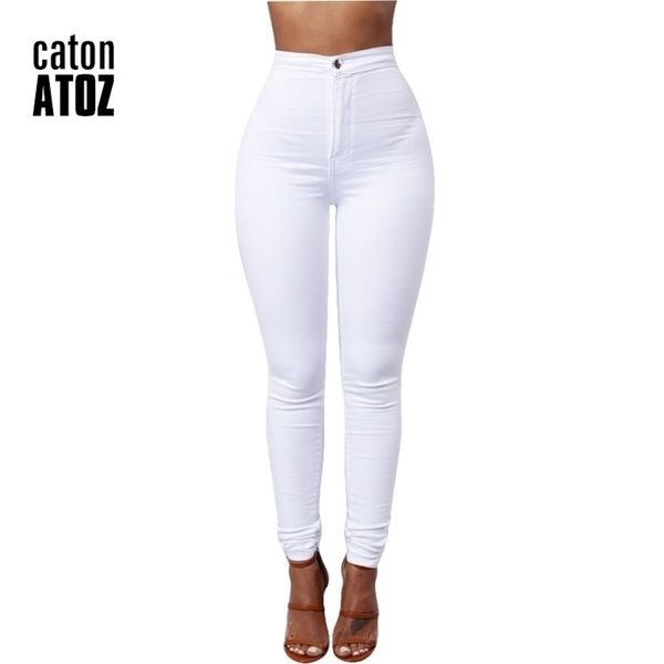 

catonatoz 1888 mom jeans womens high waist jeans pencil stretch denim pants female slim skinny trousers calca jeans y200417, Blue