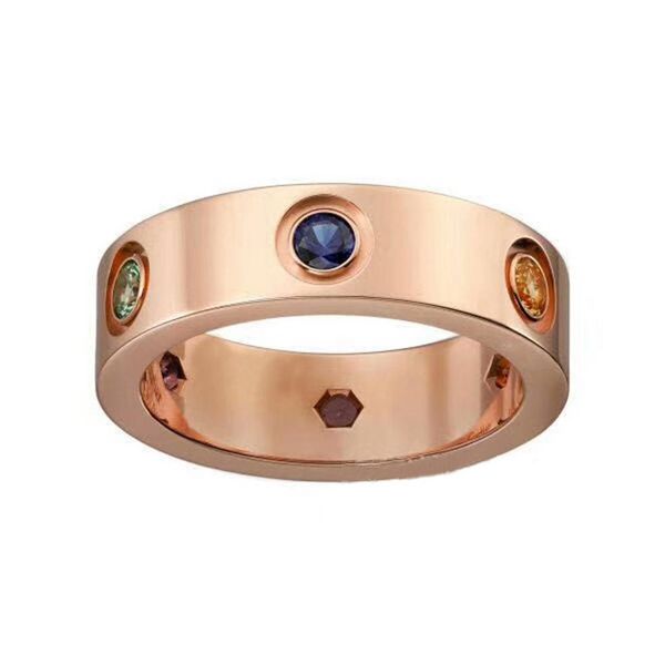 

new arrival designer jewelry band rings women men engagement wedding rings love diamond titanium steel gold-plated rosegold-plated252z, Silver