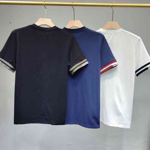 

men's short sleeve t-shirt 2022 summer new british round neck wheat casual fashion fredperry embroidered tshirt, White;black