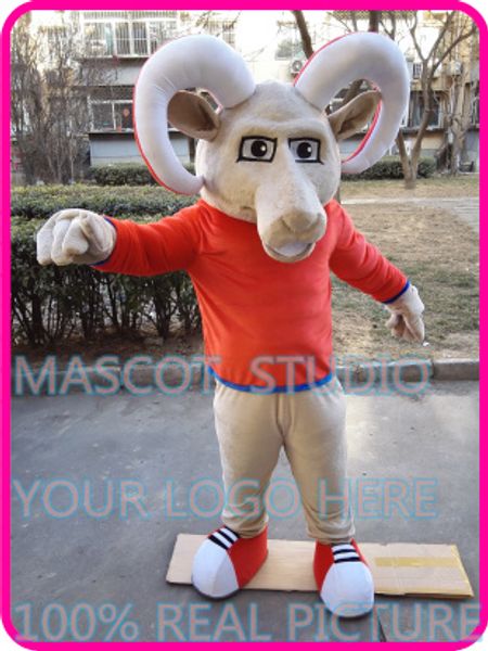 

mascot doll costumebighorn mascot ram goat costume custom fancy costume anime kits mascotte fancy dress carnival costume41014, Red;yellow
